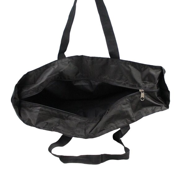 Grocery Shopping Foldable Compact Reusable Washable Zip Top Lightweight Tote Bag - Picture 5 of 5